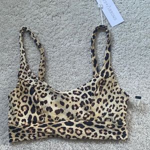 Boys + Arrows leopard bikini top